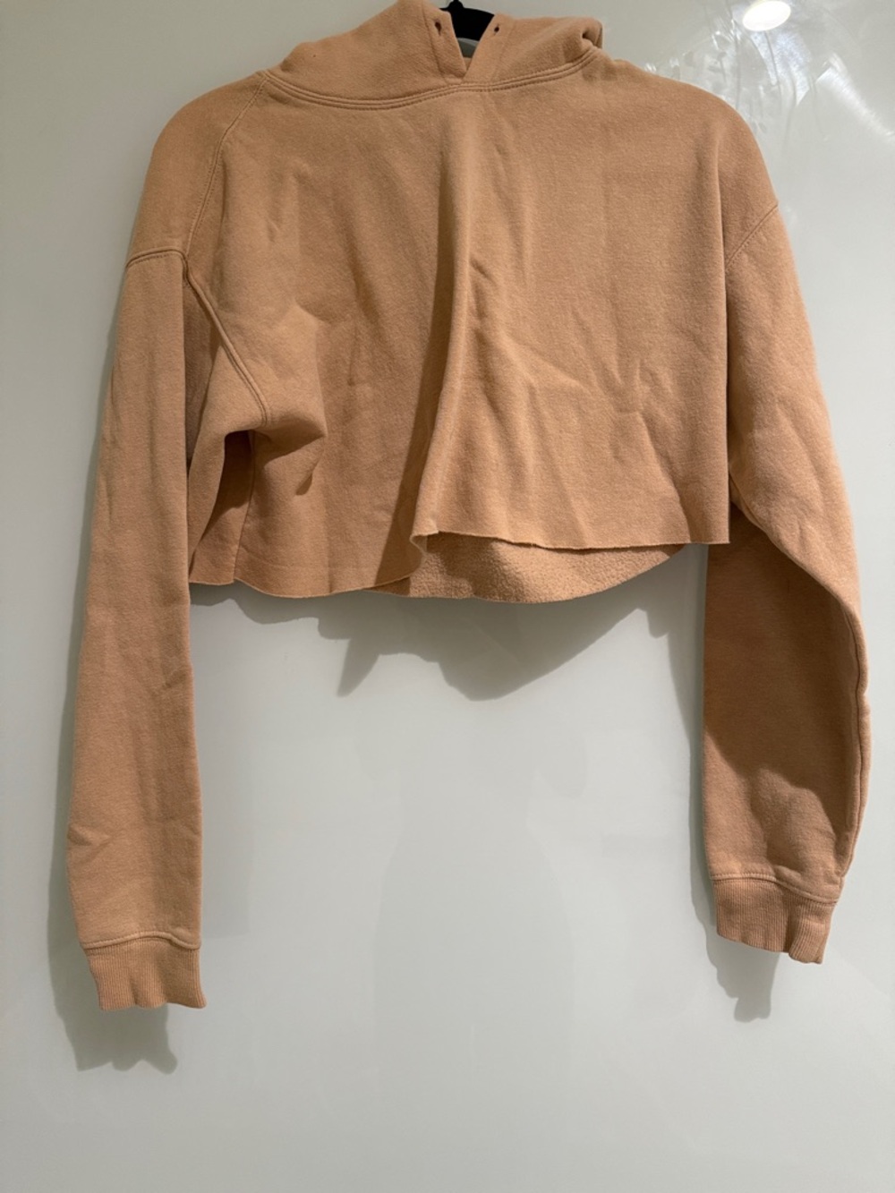 Cropped Hoodie in Camel